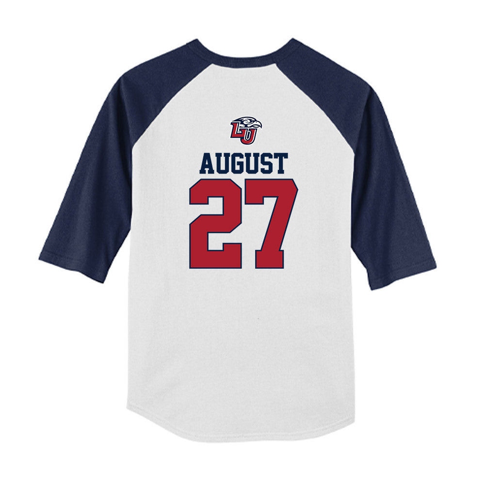 Liberty - NCAA Baseball : Tyler August - USA Raglan Youth Raglan T-Shirt-1