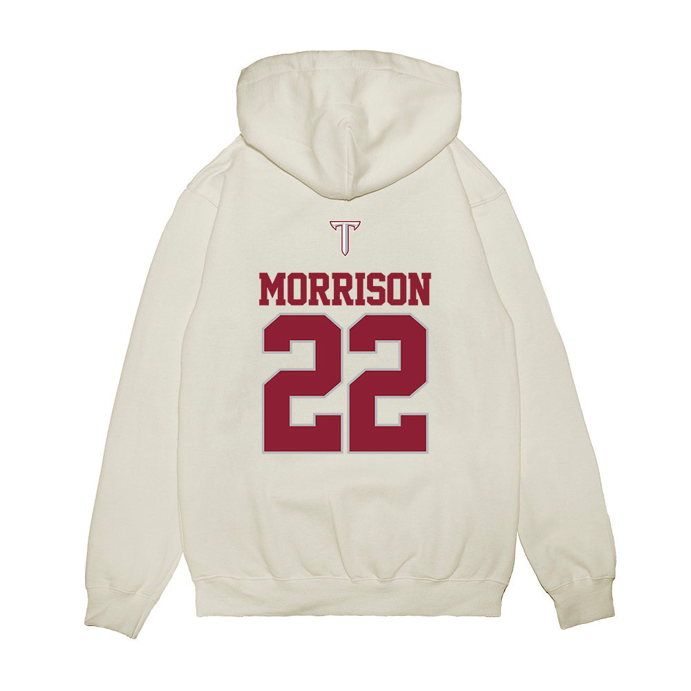 Troy - NCAA Baseball : Robert Morrison - USA Raglan Premium Hooded Sweatshirt-1