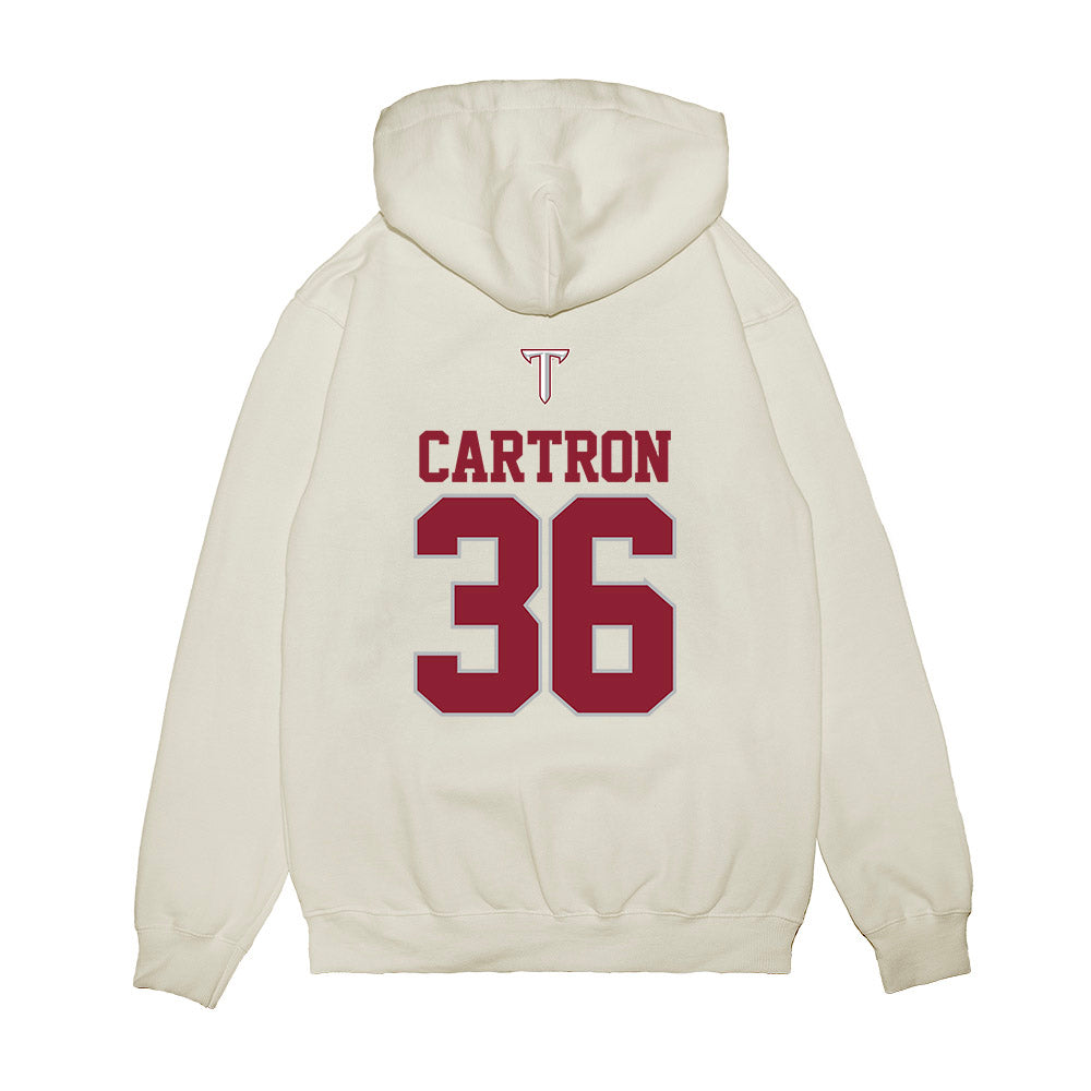 Troy - NCAA Baseball : Chase Cartron - USA Raglan Premium Hooded Sweatshirt-1