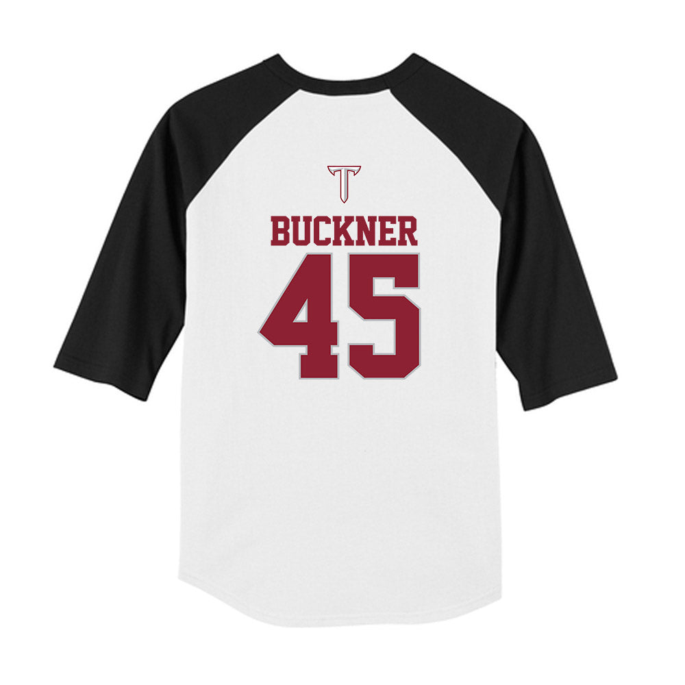 Troy - NCAA Baseball : Judah Buckner - USA Raglan Youth Raglan T-Shirt-1