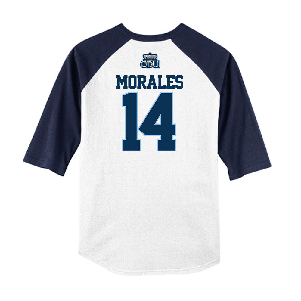 Old Dominion - NCAA Baseball : Efrain Morales - USA Raglan Raglan Shirt-1
