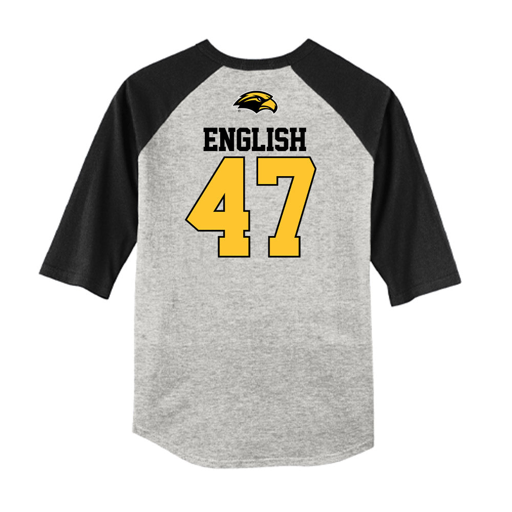 Southern Miss - NCAA Baseball : McCarty English - USA Raglan Shirt-1