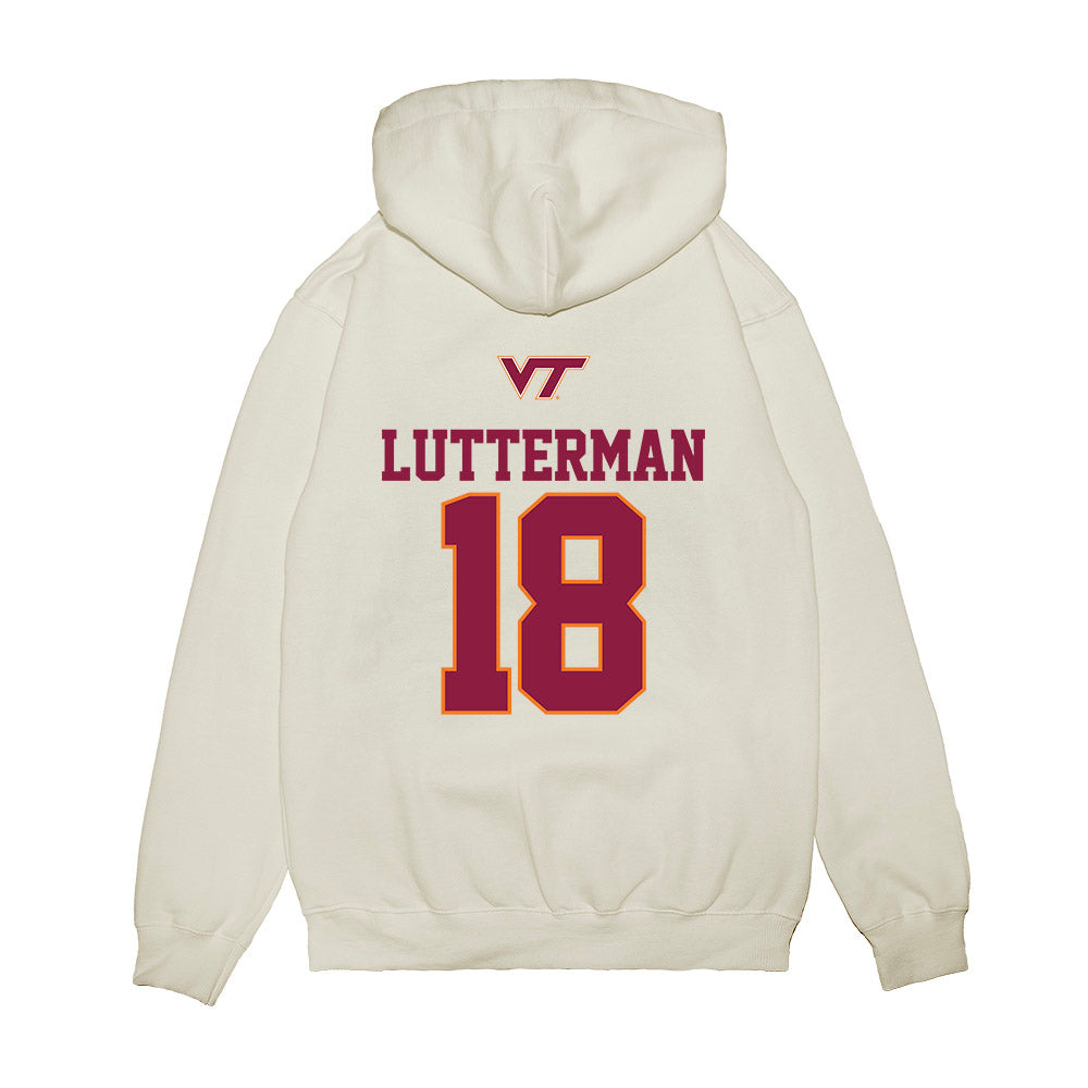 Virginia Tech - NCAA Baseball : Hudson Lutterman - USA Premium Hooded Sweatshirt-1