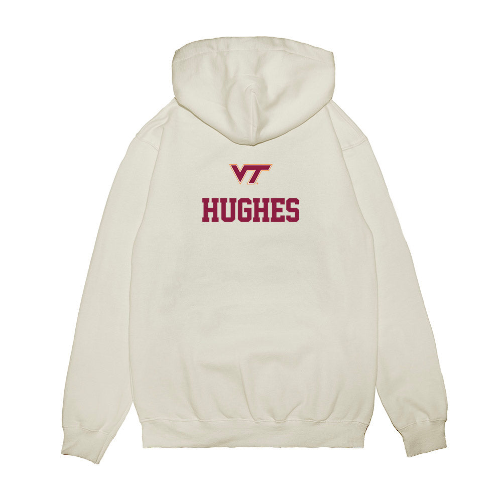 Virginia Tech - NCAA Baseball : Treyson Hughes - USA Premium Hooded Sweatshirt-1