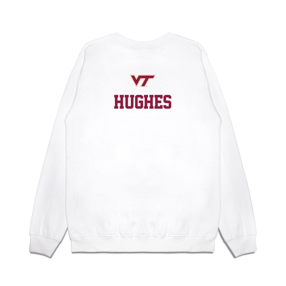 Virginia Tech - NCAA Baseball : Treyson Hughes - USA Premium Crewneck Sweatshirt-1