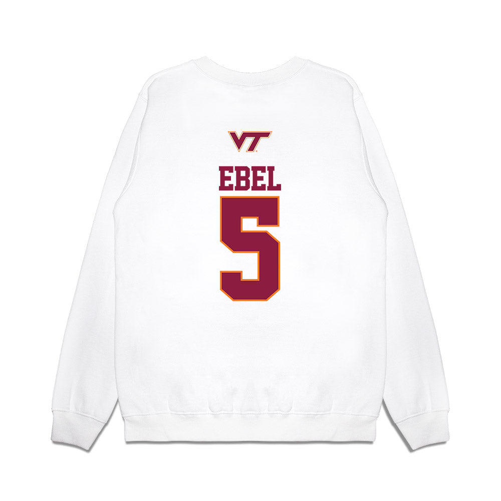 Virginia Tech - NCAA Baseball : Gehrig Ebel - USA Premium Crewneck Sweatshirt-1