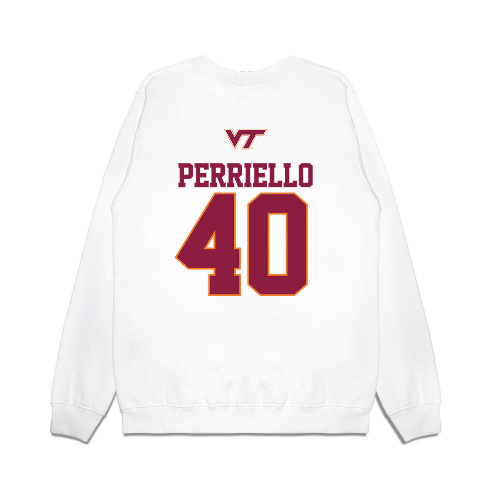 Virginia Tech - NCAA Baseball : Luca Perriello - USA Premium Crewneck Sweatshirt-1