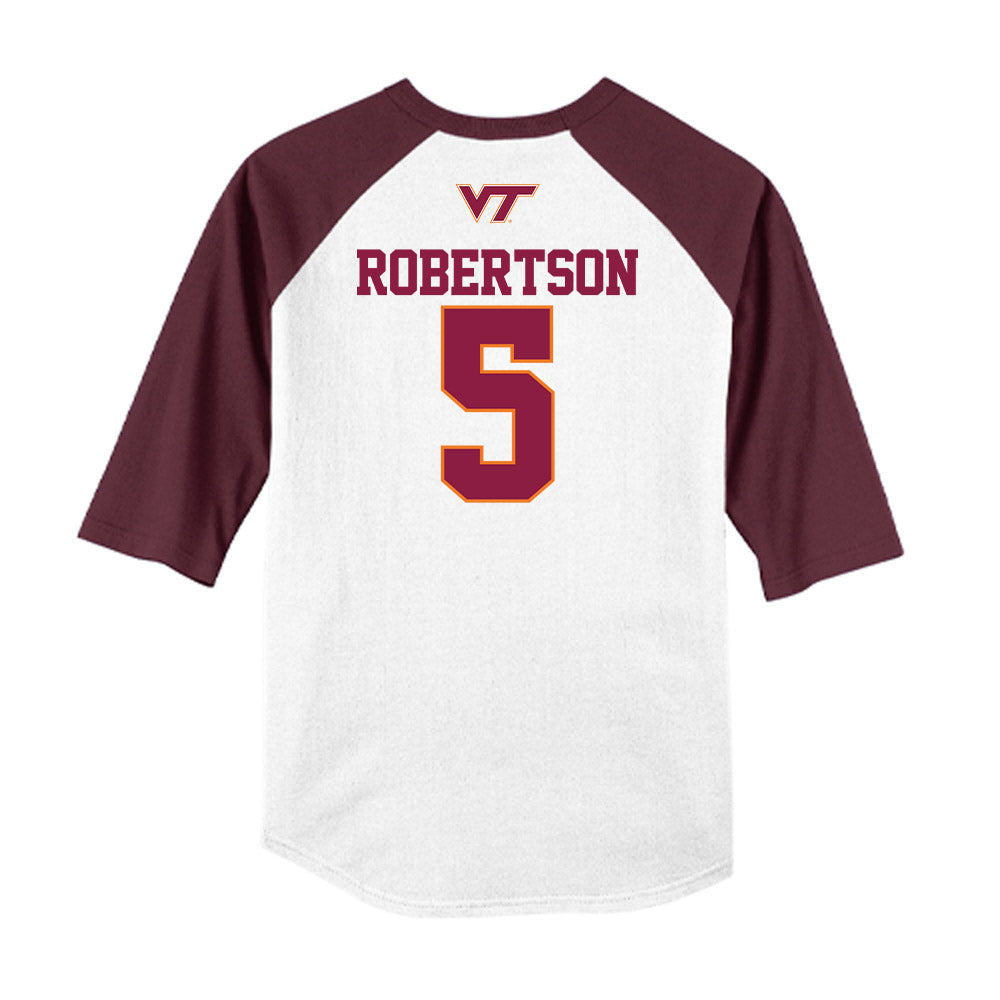 Virginia Tech - NCAA Baseball : Aiden Robertson - USA Raglan Shirt-1