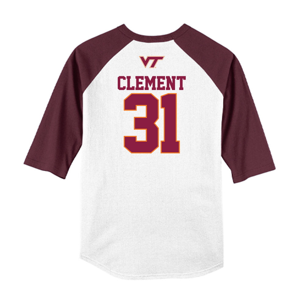 Virginia Tech - NCAA Baseball : Madden Clement - USA Raglan Shirt-1