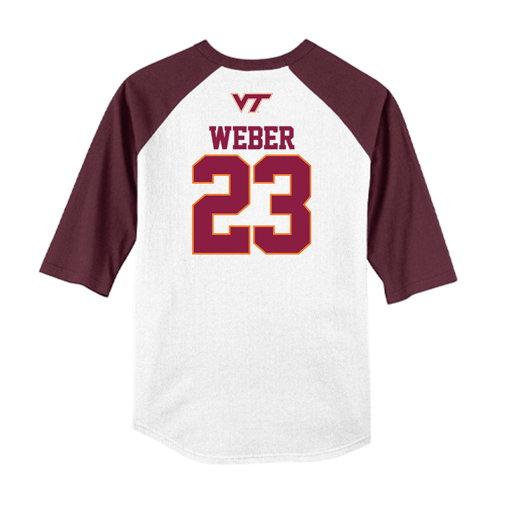 Virginia Tech - NCAA Baseball : Ben Weber - USA Raglan Shirt-1