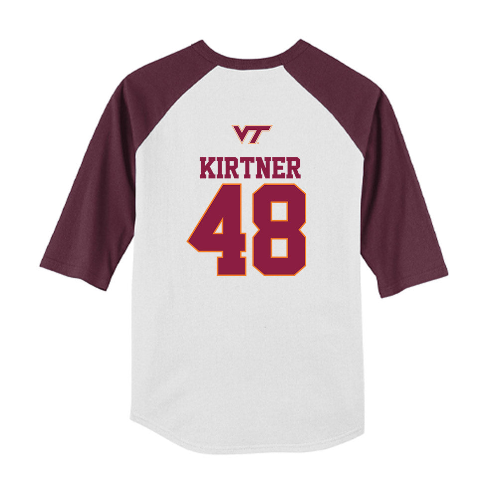 Virginia Tech - NCAA Baseball : Brady Kirtner - USA Youth Raglan T-Shirt-1