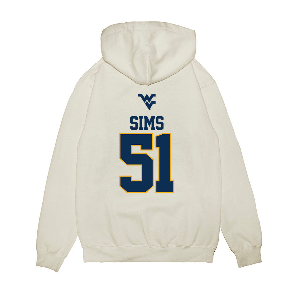 West Virginia - NCAA Baseball : Colton Sims - USA Raglan Premium Hooded Sweatshirt-1