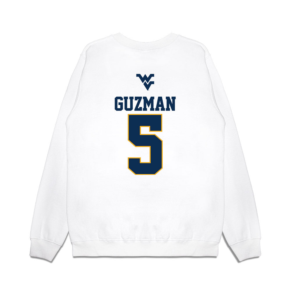 West Virginia - NCAA Baseball : Armani Guzman - USA Raglan Premium Crewneck Sweatshirt-1