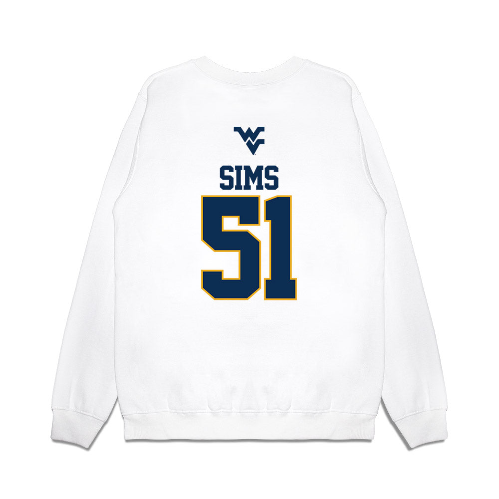 West Virginia - NCAA Baseball : Colton Sims - USA Raglan Premium Crewneck Sweatshirt-1