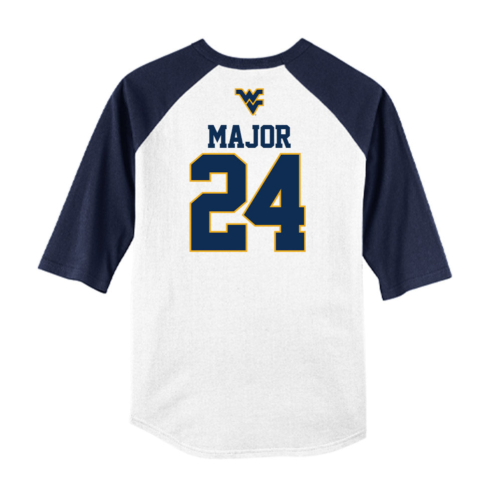 West Virginia - NCAA Baseball : Aidan Major - USA Raglan Raglan Shirt-1