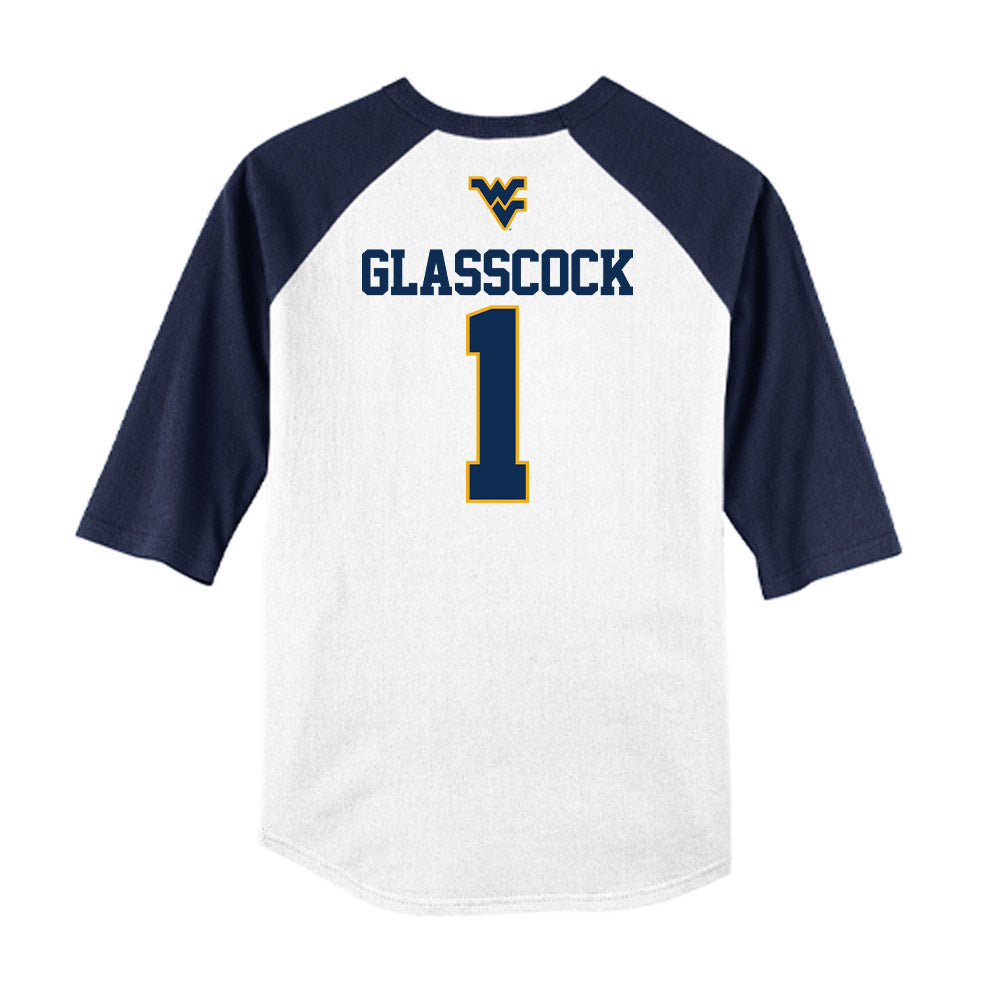 West Virginia - NCAA Baseball : JJ Glasscock - USA Raglan Raglan Shirt-1