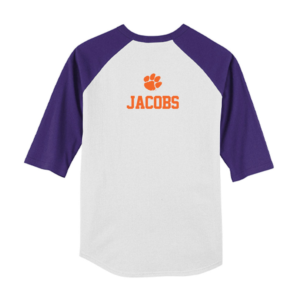 Clemson - NCAA Baseball : Austin Jacobs - USA Raglan Youth Raglan T-Shirt-1