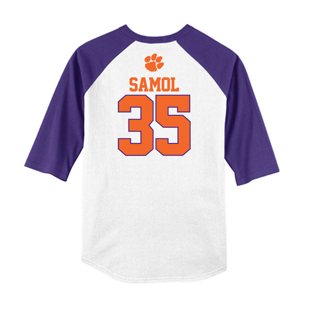Clemson - NCAA Baseball : Noah Samol - USA Raglan Raglan Shirt-1
