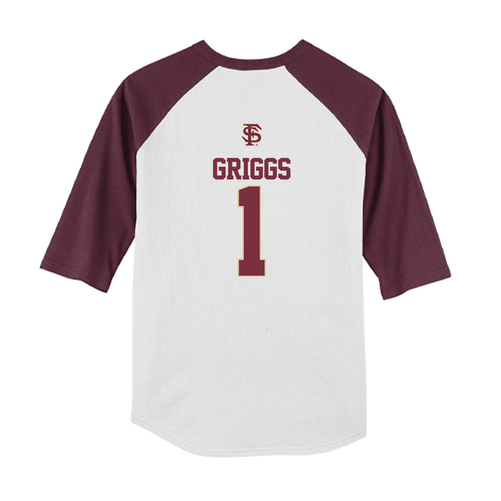 FSU - NCAA Softball : Hayley Griggs - USA Youth Raglan T-Shirt-1