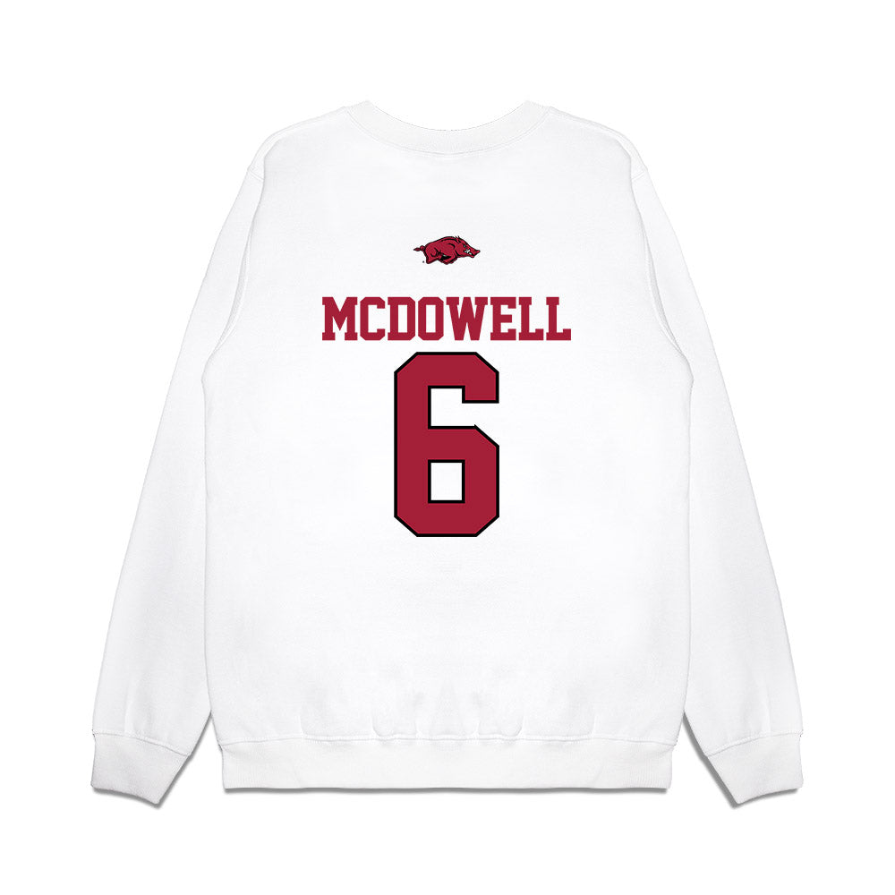 Arkansas - NCAA Softball : Ella McDowell - USA Premium Crewneck Sweatshirt-1