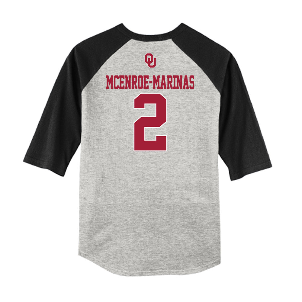 Oklahoma - NCAA Softball : Nelly McEnroe-Marinas - USA Raglan Shirt-1