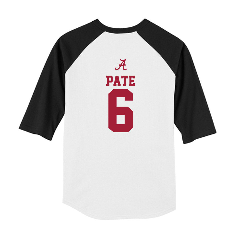 Alabama - NCAA Softball : Kinley Pate - USA Raglan Youth Raglan T-Shirt-1