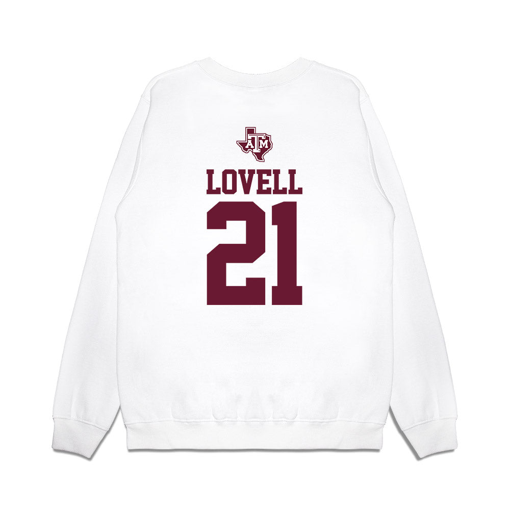 Texas A&M - NCAA Softball : Scout Lovell - USA Premium Crewneck Sweatshirt-1