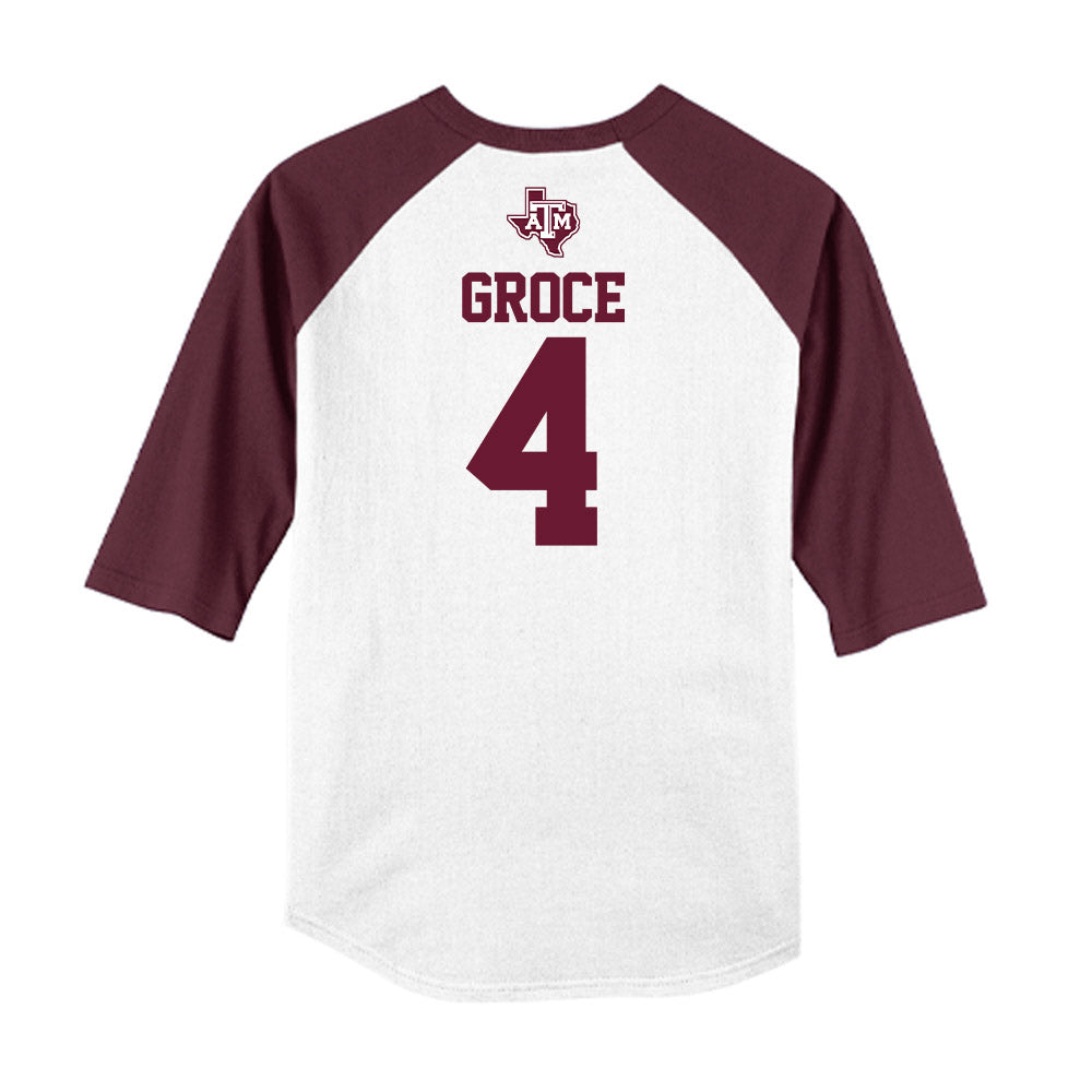Texas A&M - NCAA Softball : Annsley Groce - USA Raglan Shirt-1