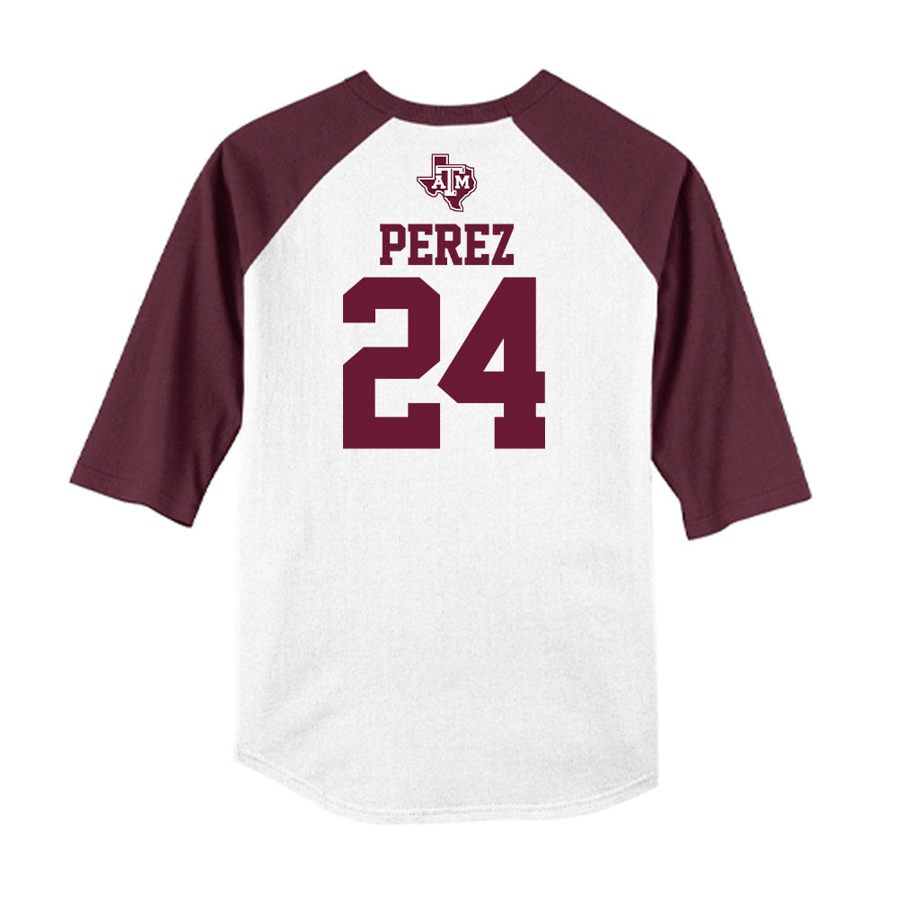 Texas A&M - NCAA Softball : Mya Perez - USA Raglan Shirt-1