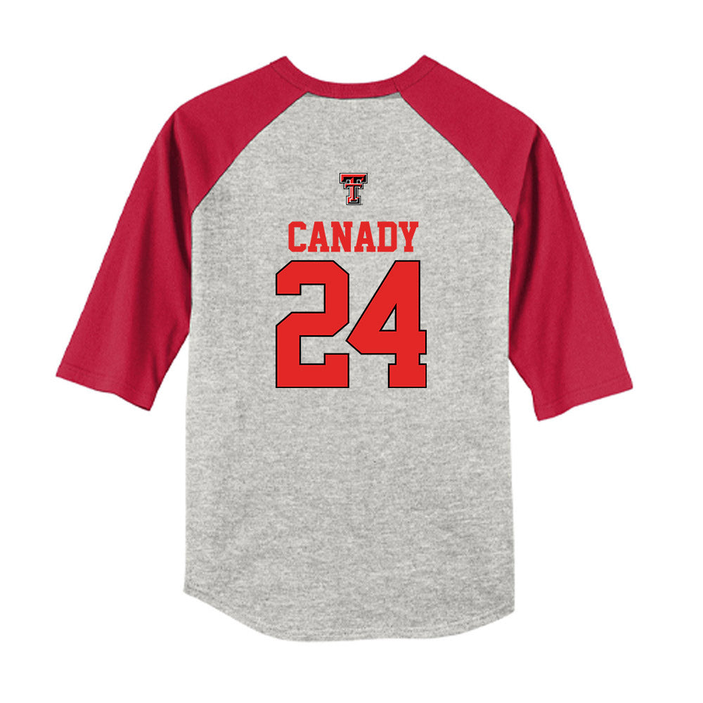 Texas Tech - NCAA Softball : NiJaree Canady - USA Youth Raglan T-Shirt-1