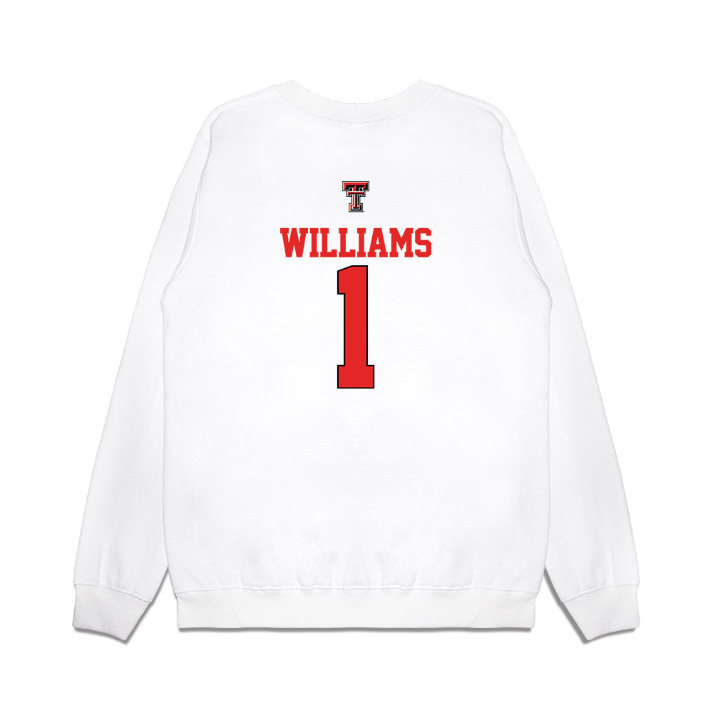 Texas Tech - NCAA Softball : Mia Williams - USA Premium Crewneck Sweatshirt-1