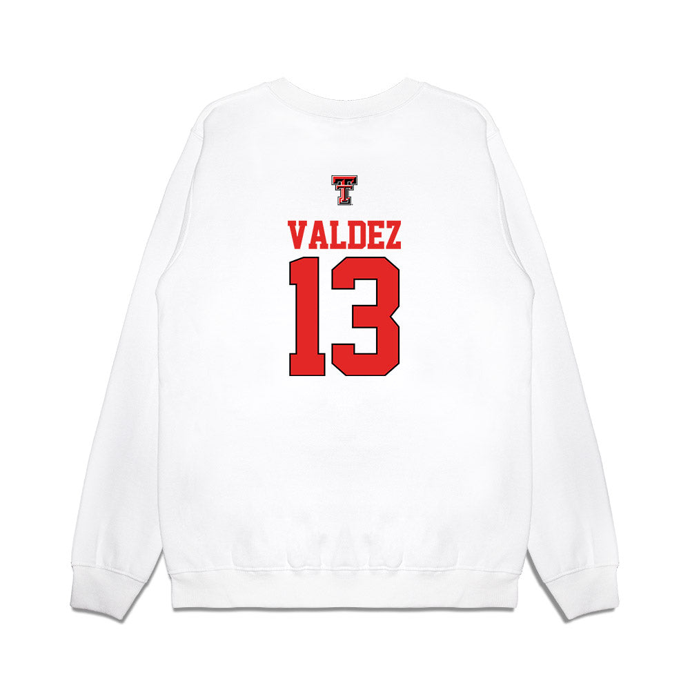 Texas Tech - NCAA Softball : Victoria Valdez - USA Premium Crewneck Sweatshirt-1