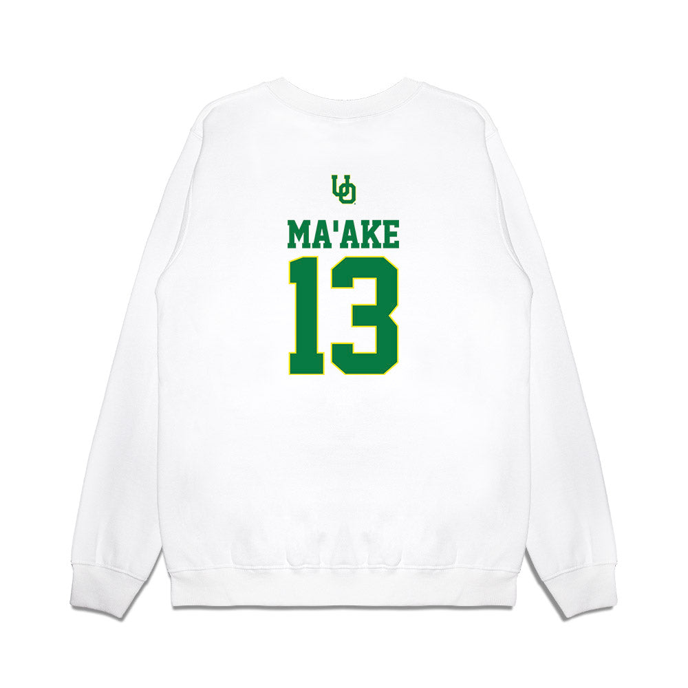 Oregon - NCAA Softball : Stefini Ma'ake - USA Premium Crewneck Sweatshirt-1