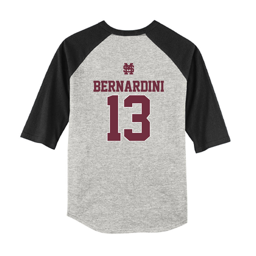 Mississippi State - NCAA Softball : Morgan Bernardini - USA Youth Raglan T-Shirt-1