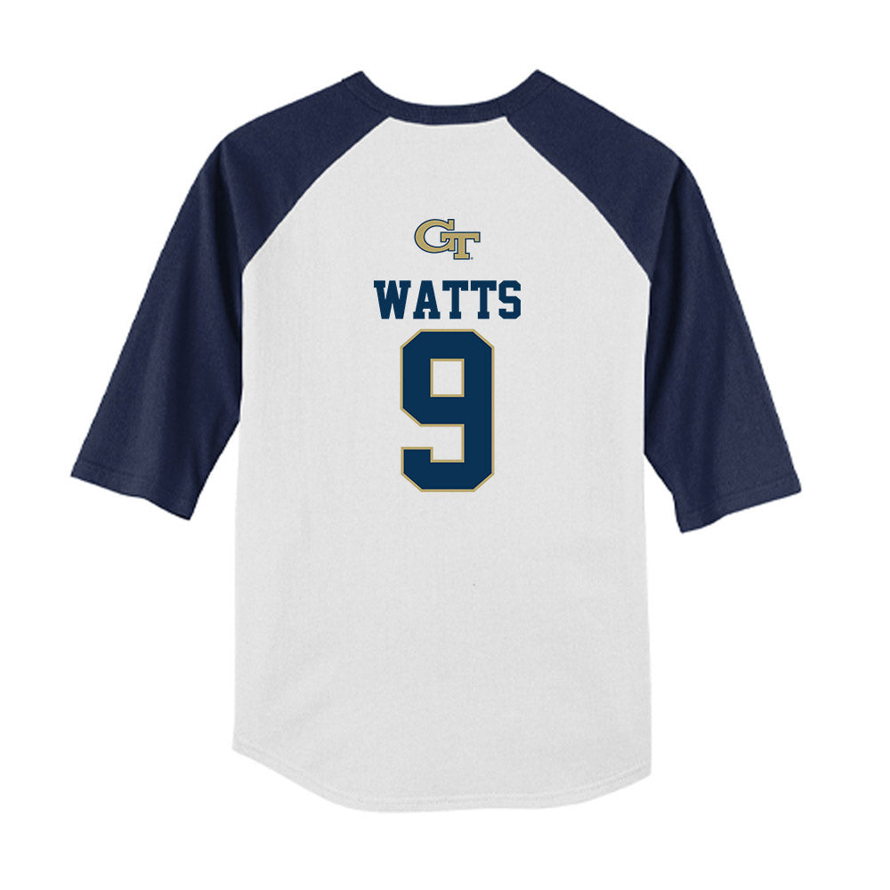 Georgia Tech - NCAA Softball : Sydnie Watts - USA Youth Raglan T-Shirt-1