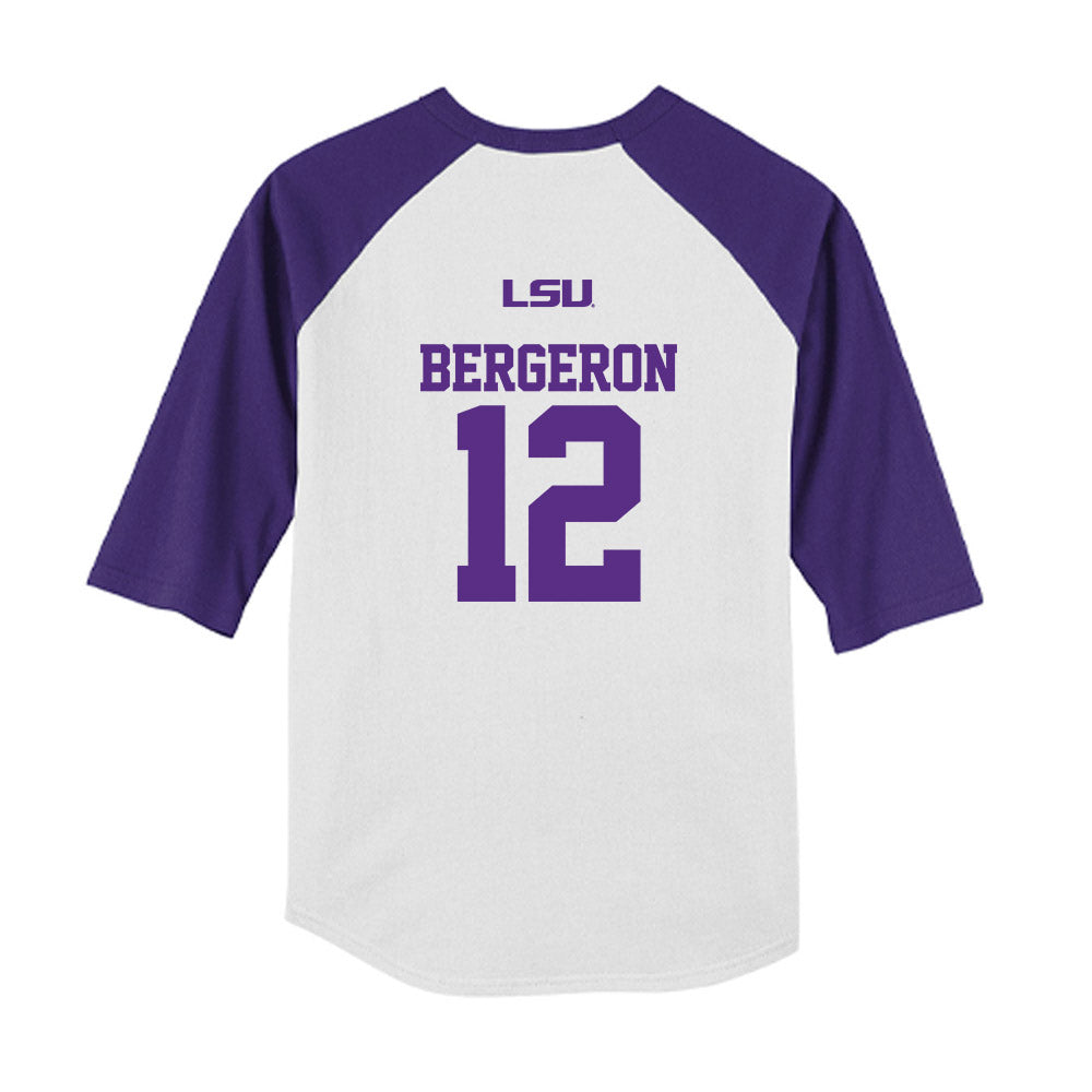 LSU - NCAA Softball : Maci Bergeron - USA Youth Raglan T-Shirt-1