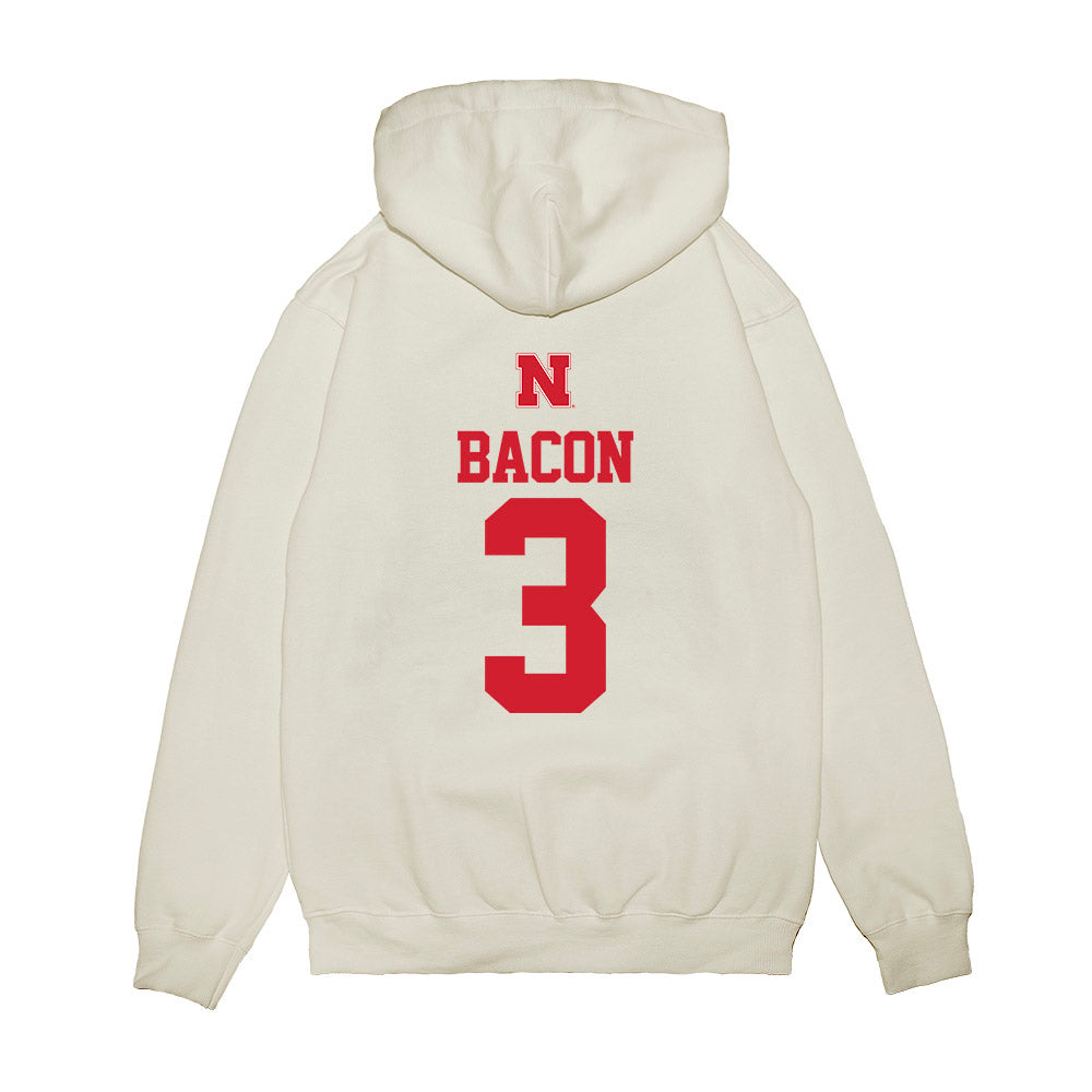 Nebraska - NCAA Softball : Bella Bacon - USA Premium Hooded Sweatshirt-1