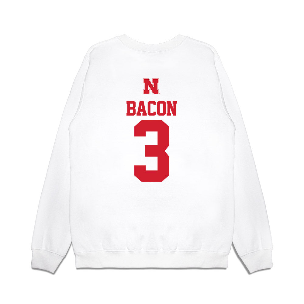 Nebraska - NCAA Softball : Bella Bacon - USA Premium Crewneck Sweatshirt-1