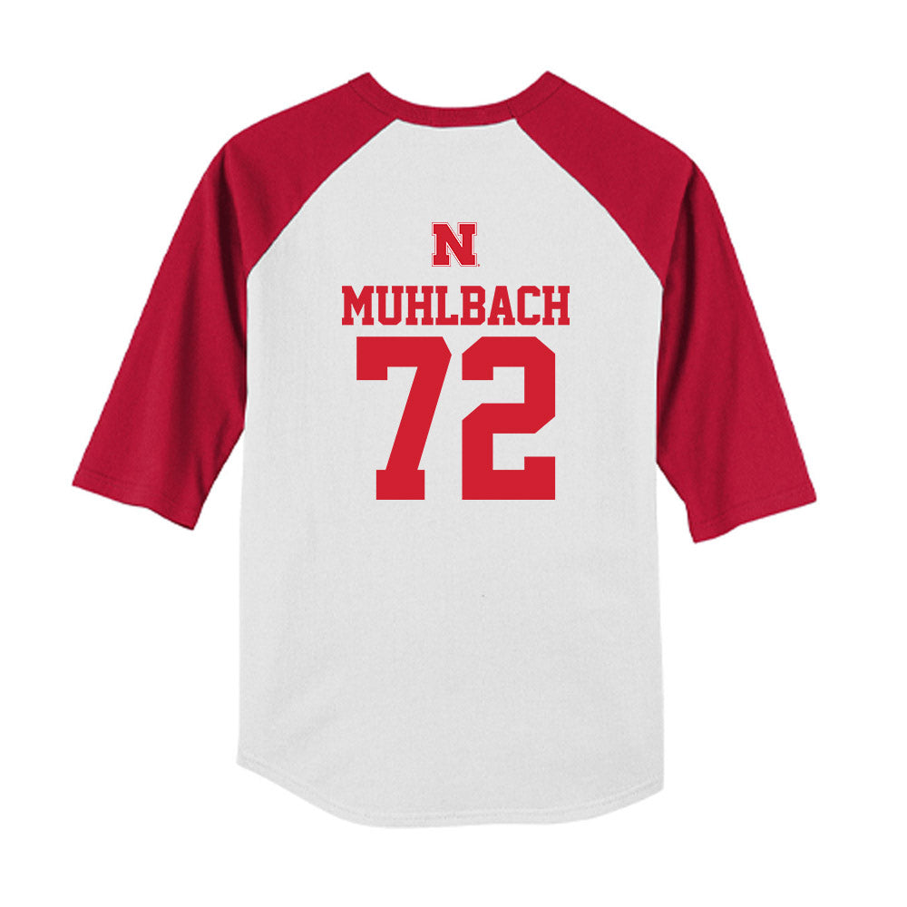 Nebraska - NCAA Softball : Carlie Muhlbach - USA Youth Raglan T-Shirt-1