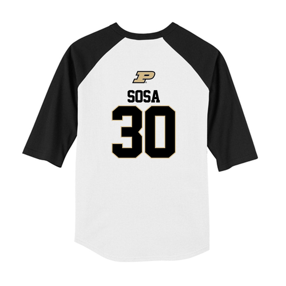 Purdue - NCAA Softball : Gabriela Sosa - USA Youth Raglan T-Shirt-1