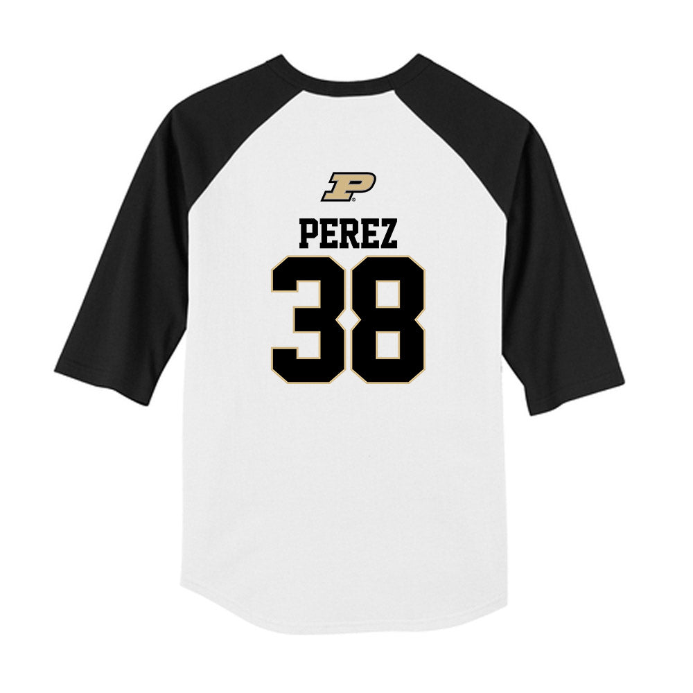 Purdue - NCAA Softball : Brooke Perez - USA Youth Raglan T-Shirt-1