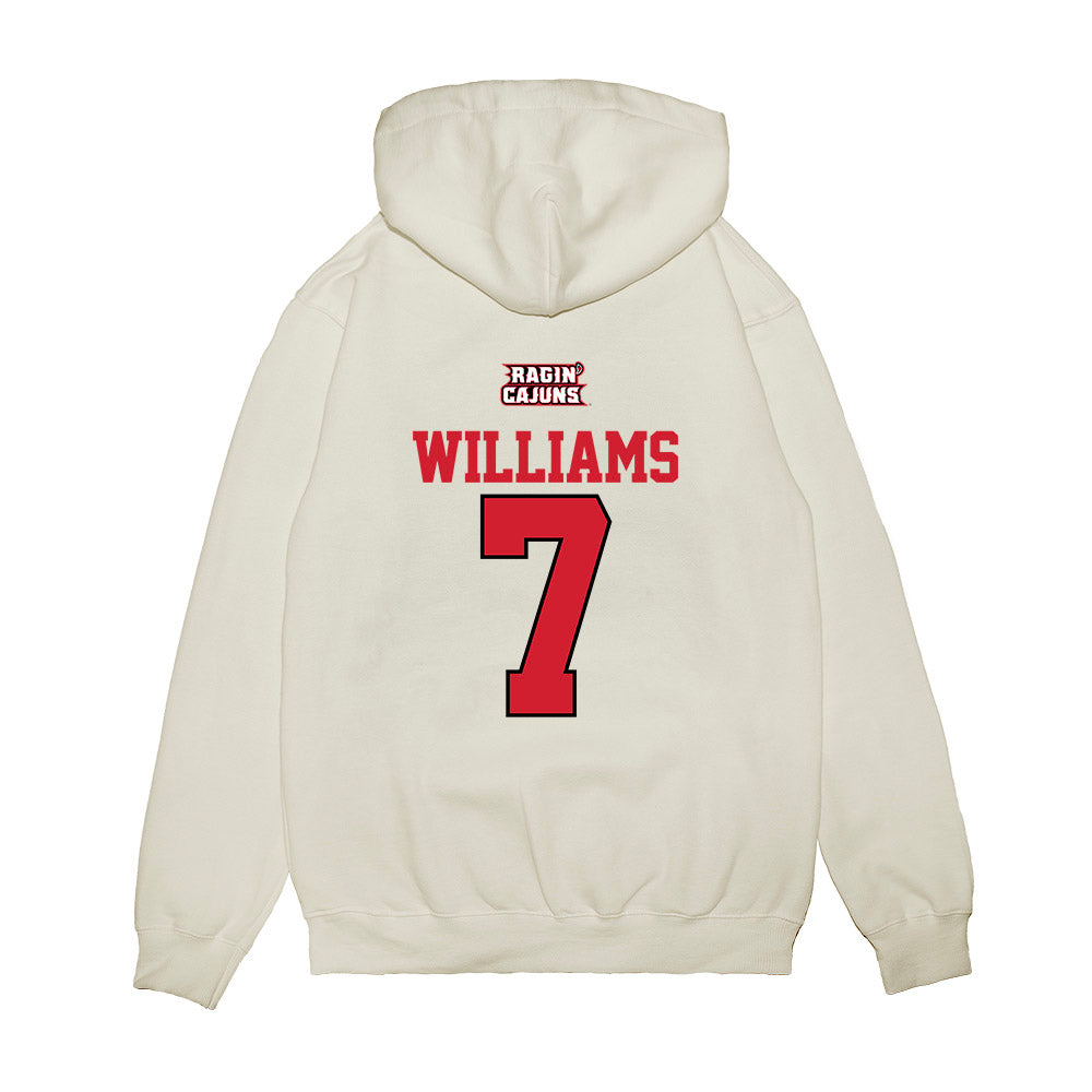 Louisiana - NCAA Softball : Dayzja Williams - USA Raglan Premium Hooded Sweatshirt-1