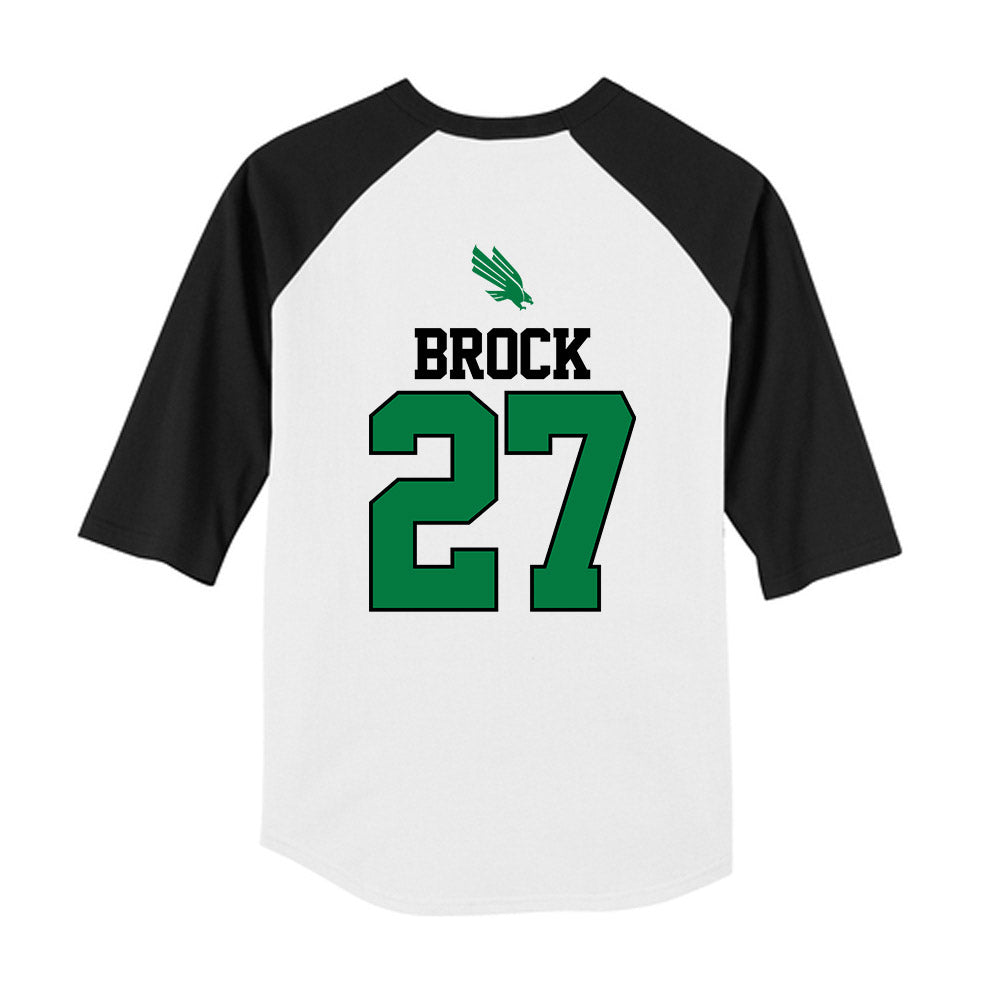 North Texas - NCAA Softball : Katy Brock - USA Youth Raglan T-Shirt-1