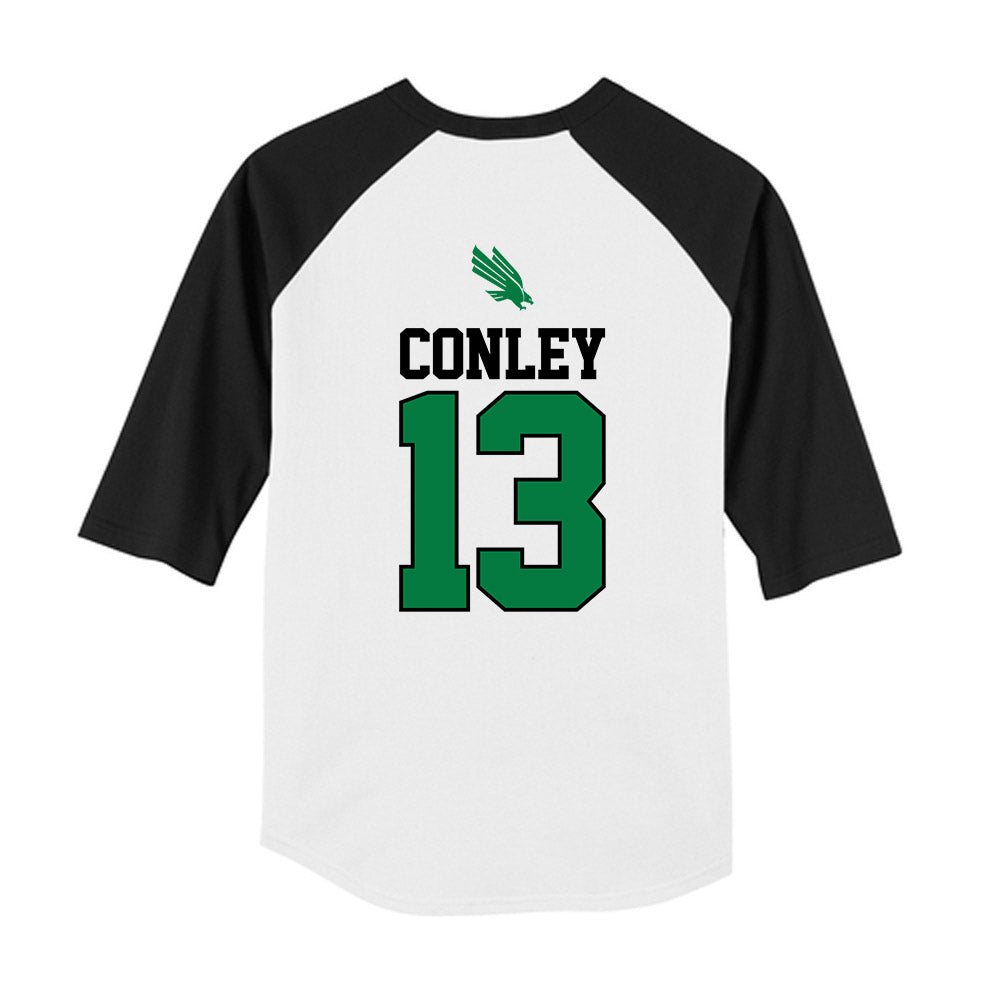 North Texas - NCAA Softball : Madison Conley - USA Youth Raglan T-Shirt-1