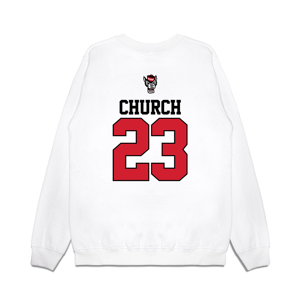 NC State - NCAA Softball : Hannah Church - Premium Crewneck Sweatshirt-1