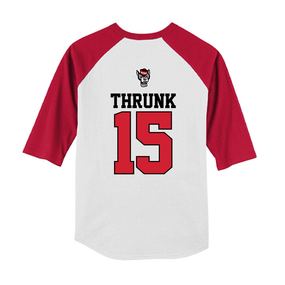 NC State - NCAA Softball : Teagan Thrunk - Youth Raglan T-Shirt-1