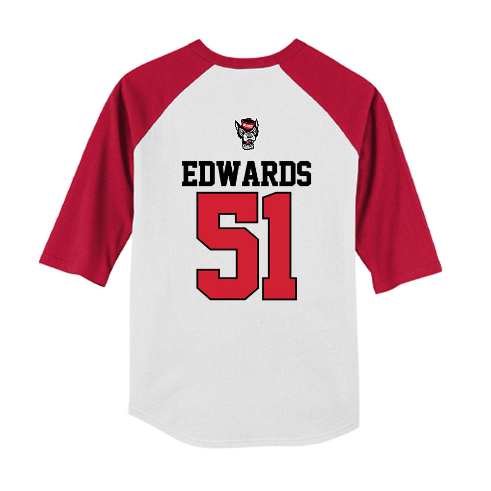 NC State - NCAA Softball : Bailey Edwards - Youth Raglan T-Shirt-1