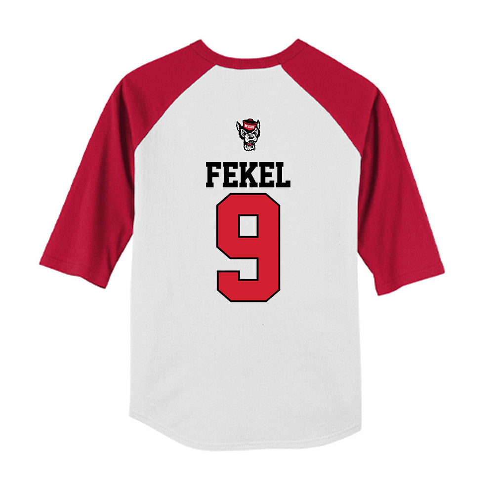 NC State - NCAA Softball : Kayla Fekel - Youth Raglan T-Shirt-1