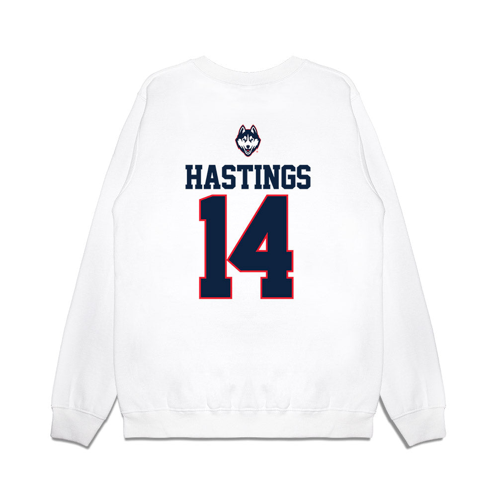 UConn - NCAA Softball : Lexi Hastings - USA Premium Crewneck Sweatshirt-1