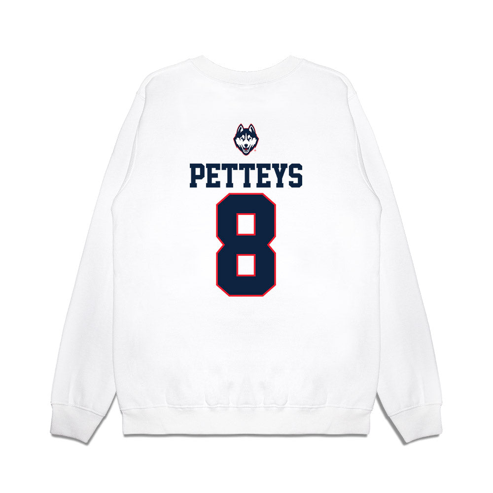UConn - NCAA Softball : Cat Petteys - USA Premium Crewneck Sweatshirt-1